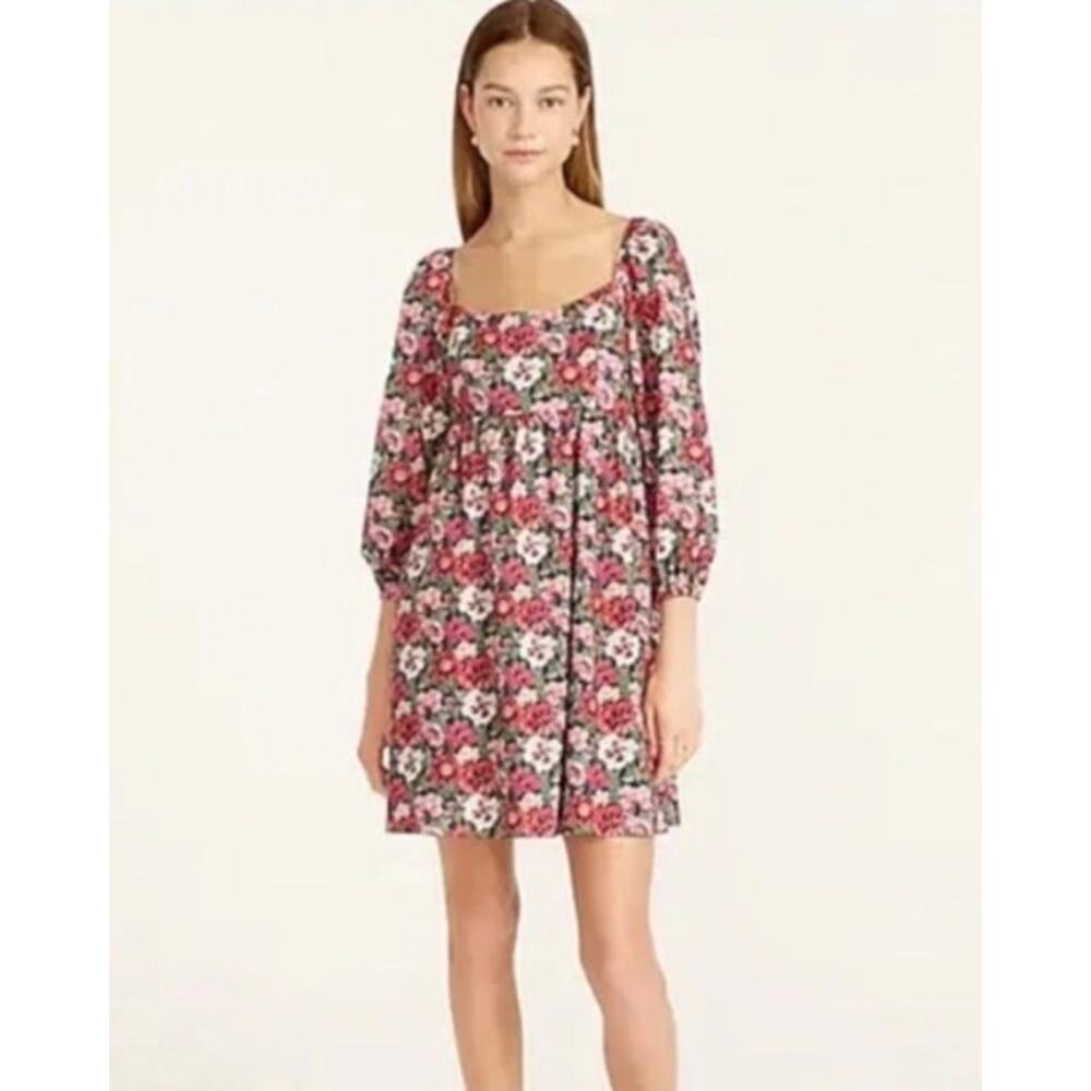 J. Crew Puff-sleeve Mini DRESS in Liberty Poppy Amelia Floral size 12